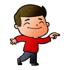 happy cartoon man