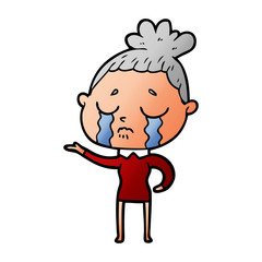 cartoon crying woman
