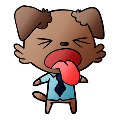 Obraz premium cartoon disgusted dog