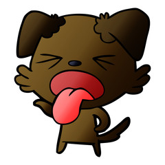 cartoon disgusted dog
