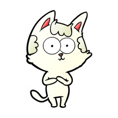 happy cartoon cat