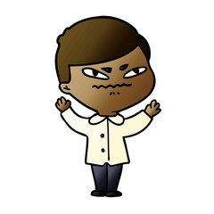 cartoon angry man