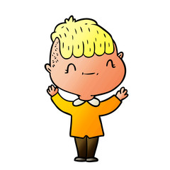 cartoon friendly boy