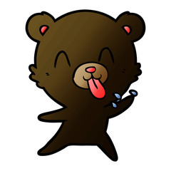 Fototapeta premium rude cartoon bear