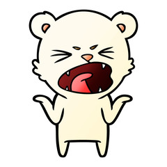 angry cartoon polar bear