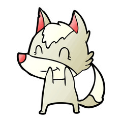 friendly cartoon wolf