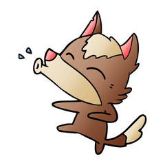 howling wolf cartoon