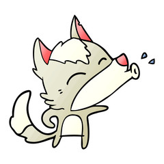 howling wolf cartoon
