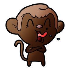 crazy cartoon monkey