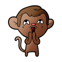 crazy cartoon monkey
