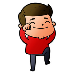 Obraz premium happy cartoon man