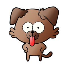 Obraz premium cartoon dog with tongue sticking out