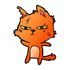 tough cartoon cat