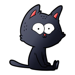 cartoon cat sitting
