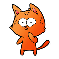 cartoon cat considering