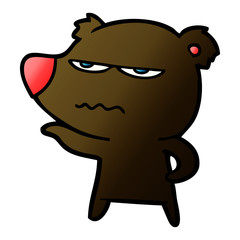 angry bear cartoon