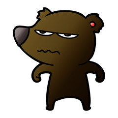Fototapeta premium annoyed bear cartoon