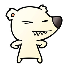 angry polar bear cartoon