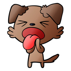 cartoon disgusted dog