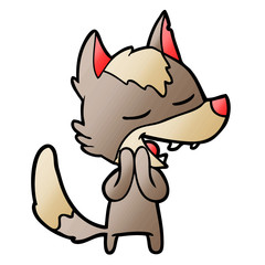 cartoon wolf laughing