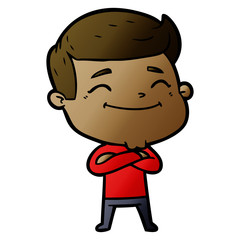 happy cartoon man