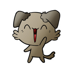 Fototapeta premium happy little dog cartoon