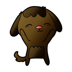 happy cartoon dog