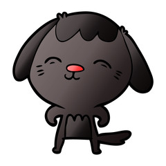 happy cartoon dog