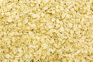 Rolled oats background. Closeup.
