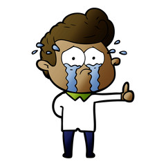 cartoon crying man