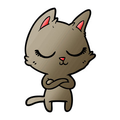 calm cartoon cat