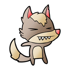 angry wolf cartoon