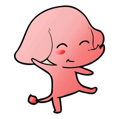 cute cartoon elephant dancing