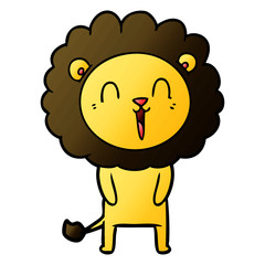 laughing lion cartoon