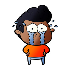 cartoon crying man