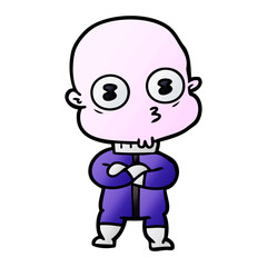 cartoon weird bald spaceman