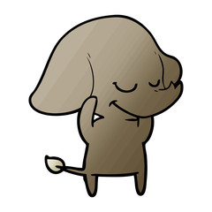 Obraz premium cartoon smiling elephant