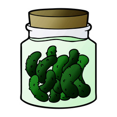 cartoon pickled gherkins