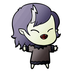 cartoon laughing vampire girl