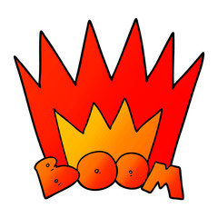 cartoon boom sign