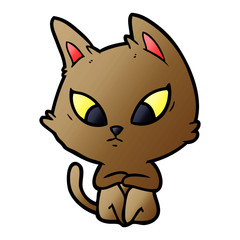 confused cartoon cat