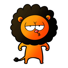cartoon bored lion