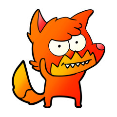 cartoon grinning fox
