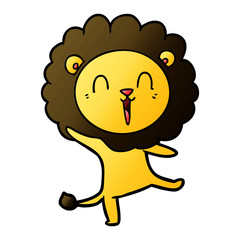 laughing lion cartoon