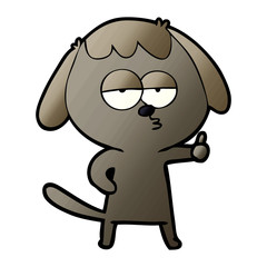 cartoon bored dog