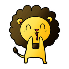 laughing lion cartoon