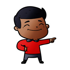 happy cartoon man