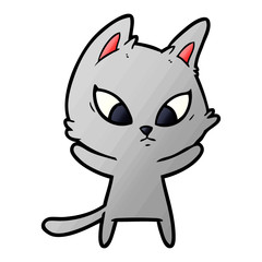 confused cartoon cat