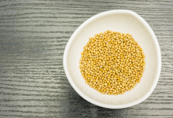 White mustard seeds.