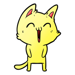 happy cartoon cat